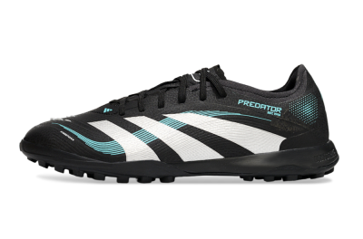 Men's Adidas Predator 25 Elite TF Football Shoes - Black/White/Jade