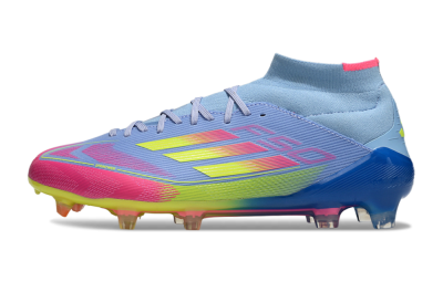 Men's Adidas F50 Elite Mid FG Football Boots - Jade/Yellow/Pink