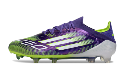 Men's Adidas F50 Elite FG Football Boots - Purple/White/Yellow