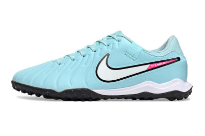 Men's Nike Tiempo Legend 10 Academy TF Football Shoes - Jade/White/Pink