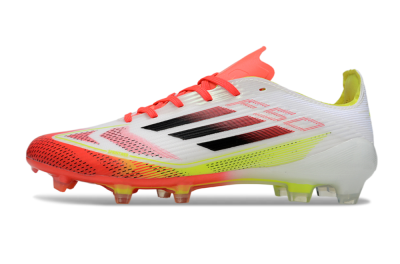 Unisex Adidas F50 Elite FG Football Boots - White/Red/Yellow