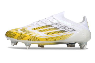 Men's Adidas F50 Elite SG Football Boots - White/Yellow