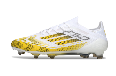Men's Adidas F50 Elite Kings League FG Football Boots - White/Yellow/Black