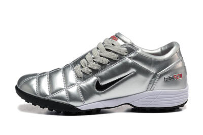 Men's Nike Total 90 III TF Football Shoes - Silver/Black/White