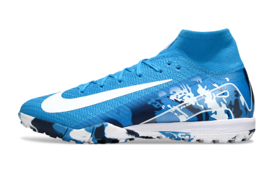 Unisex Nike Air Zoom Mercurial Superfly 10 Elite TF Football Shoes - Blue/White
