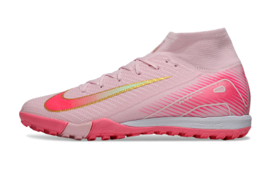 Unisex Nike Air Zoom Mercurial Superfly 10 Elite TF Football Shoes - Pink/Red/Gold