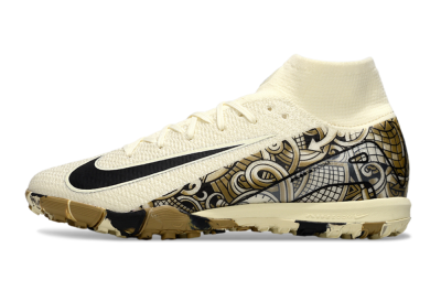 Unisex Nike Air Zoom Mercurial Superfly 10 Elite TF Football Shoes - Beige/Black/Brown
