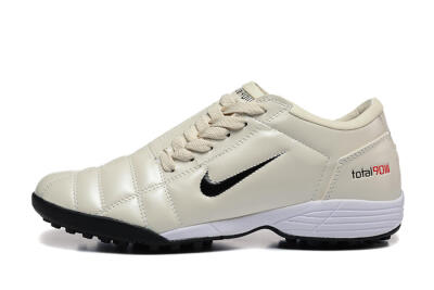 Men's Nike Total 90 III TF Football Shoes - Beige/Black/White