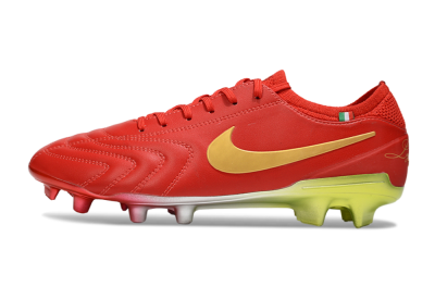Men's Nike Tiempo Legend 10 Elite FG Football Boots - Red/Gold/Yellow