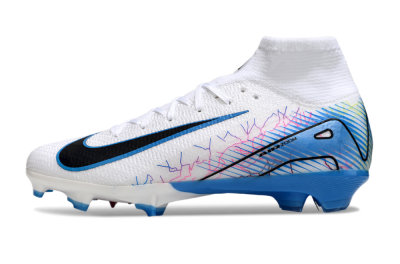 Unisex Nike Air Zoom Mercurial Superfly 10 Elite FG Football Boots - White/Blue/Black