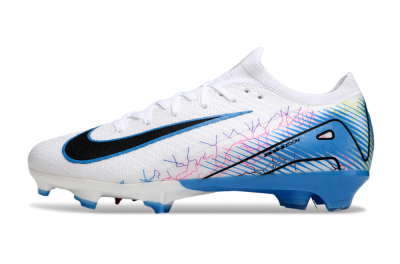 Unisex Nike Air Zoom Mercurial Vapor 16 Elite FG Football Boots - White/Black/Blue