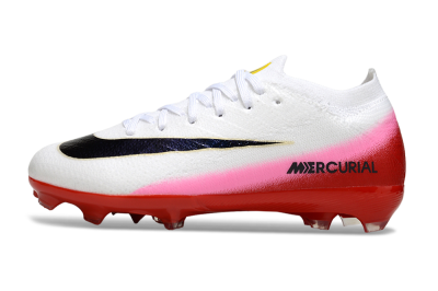 Kids Nike Air Zoom Mercurial Vapor 16 Elite FG Football Boots - White/Black/Red