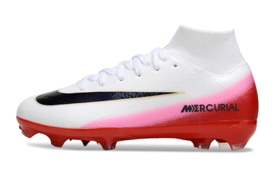 Kids Nike Air Zoom Mercurial Superfly 10 Elite FG Football Boots - White/Black/Red