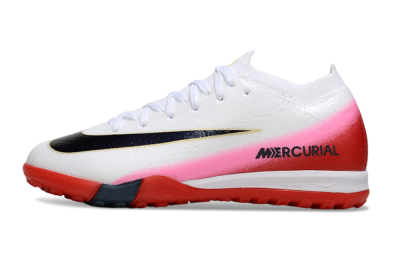 Kids Nike Air Zoom Mercurial Vapor 16 Elite TF Football Shoes - White/Black/Red