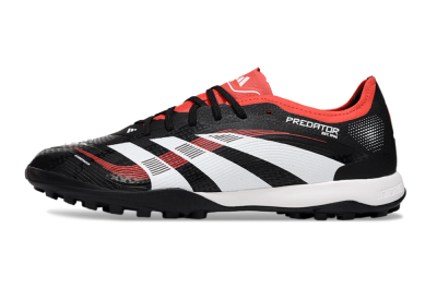 Men's Adidas Predator 25 Elite TF Football Shoes - Black/White/Red