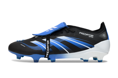 Men's Adidas Predator 25 Elite Foldover Tongue FG Football Boots - Black/Blue/White