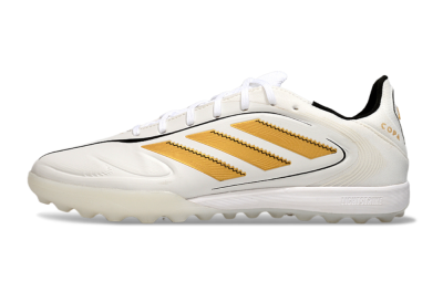 Men's Adidas Copa Pure 3 TF Football Shoes - White/Gold/Black