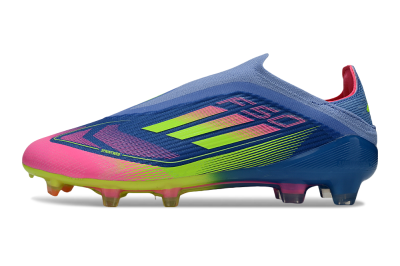 Unisex Adidas F50 Elite Laceless FG Football Boots - Blue/Yellow/Pink