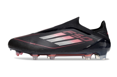 Men's Adidas F50 Elite Laceless FG Football Boots - Black/Silver/Red