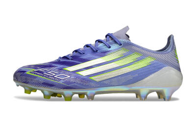 Men's Adidas F50 Elite FG Football Boots - Purple/Silver/Yellow