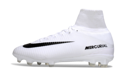 Men's Nike Mercurial Superfly 5 Elite FG Football Boots - White/Black
