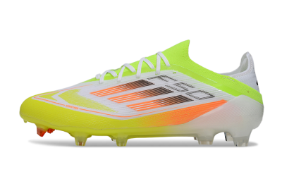 Men's Adidas F50 Elite FG Football Boots - White/Yellow/Orange