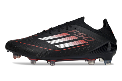 Men's Adidas F50 Elite FG Football Boots - Black/Silver/Red