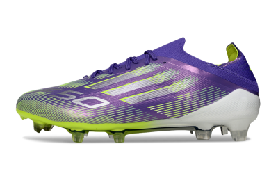 Men's Adidas F50 Elite FG Football Boots - Purple/Silver/Yellow