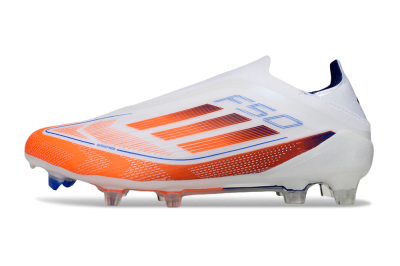 Men's Adidas F50 Elite Laceless FG Football Boots - White/Red/Blue