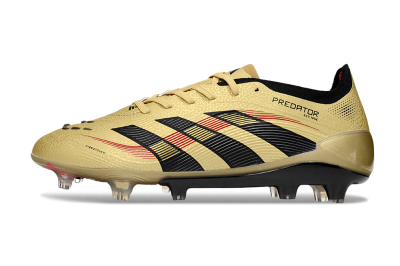 Unisex Adidas Predator 25 Elite FG Football Boots - Gold/Black/Red