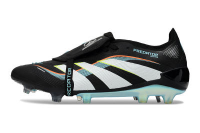 Unisex Adidas Predator 25 Elite Foldover Tongue FG Football Boots - Black/White/Jade