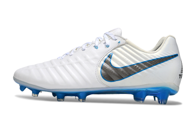Men's Nike Tiempo Legend 10 Elite FG Football Boots - White/Silver/Blue