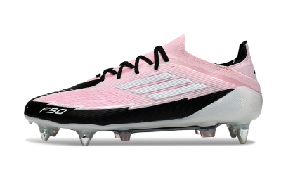 Men's Messi x Adidas F50 Elite SG Football Boots - Pink/White/Black