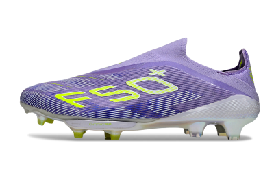 Men's Adidas F50+ Elite Lightstrike Laceless FG Football Boots - Purple/White/Yellow