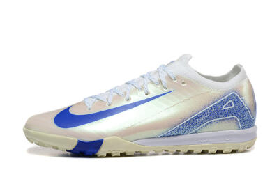 Men's Nike Air Zoom Mercurial Vapor 16 Elite TF Football Shoes - Beige/Blue/White