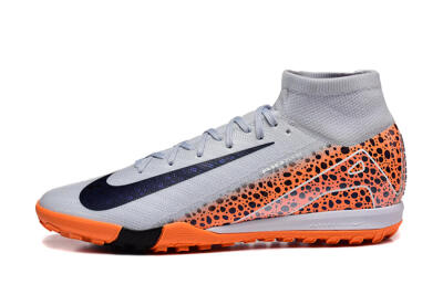 Men's Nike Air Zoom Mercurial Superfly 10 Elite TF Football Shoes - Grey/Black/Leopard