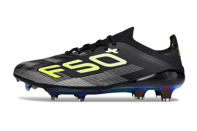 Men's Adidas F50+ Elite Lightstrike Pro FG Football Boots - Black/White/Yellow