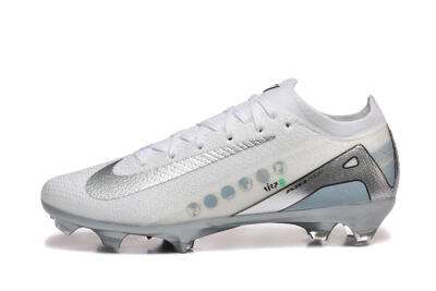 Men's Nike Air Zoom Mercurial Vapor 16 Elite FG Football Boots - White/Silver/Grey