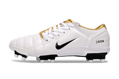 Men's Nike Air Zoom Total 90 III FG Football Boots - White/Gold/Black
