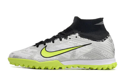 Unisex Nike Air Zoom Mercurial Superfly 9 Elite TF Football Shoes - Silver/Black/Yellow