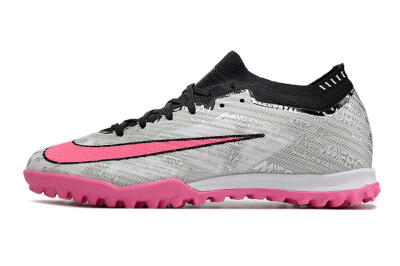 Unisex Nike Air Zoom Mercurial Vapor 15 Elite TF Football Shoes - Silver/Pink/Black