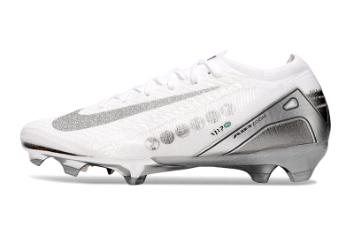 Unisex Nike Air Zoom Mercurial Vapor 16 Elite FG Football Boots - White/Silver/Black