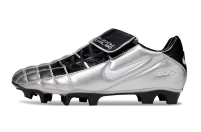 Men's Nike Air Zoom Total 90 III FG Football Boots - Silver/Black