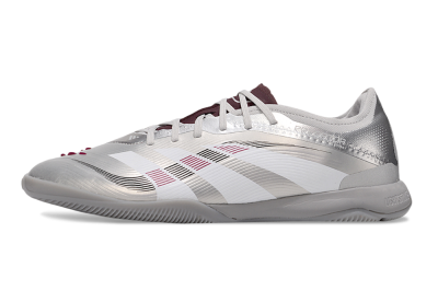 Men's Adidas Predator 25 Elite IC Football Shoes - Silver/White/Red