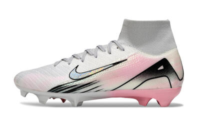 Unisex Nike Air Zoom Mercurial Superfly 10 Elite FG Football Boots - White/Pink/Silver