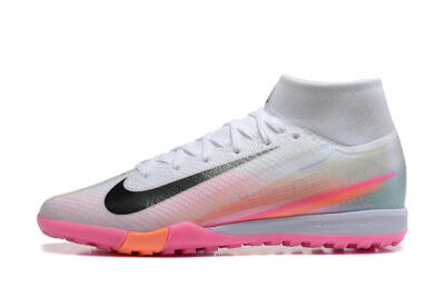 Unisex Nike Air Zoom Mercurial Superfly 10 Elite TF Football Shoes - White/Black/Pink