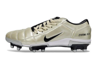 Men's Nike Air Zoom Total 90 III FG Football Boots - Beige/Black/White
