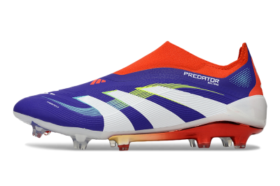Unisex Adidas Predator 25 Elite Laceless FG Football Boots - Blue/White/Red