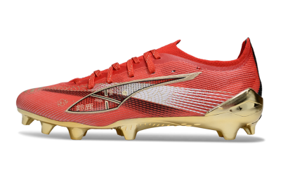 Men's Puma Ultra 5 Ultimate FG Football Boots - Red/White/Gold