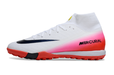 Unisex Nike Air Zoom Mercurial Superfly 10 Elite TF Football Shoes - White/Black/Pink